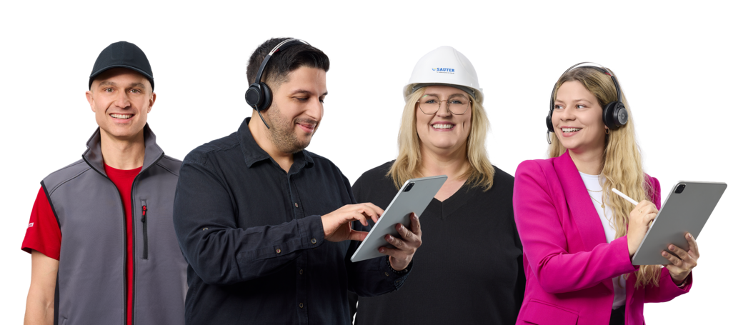 Team von Fachkräften im Facility Management bei SAUTER