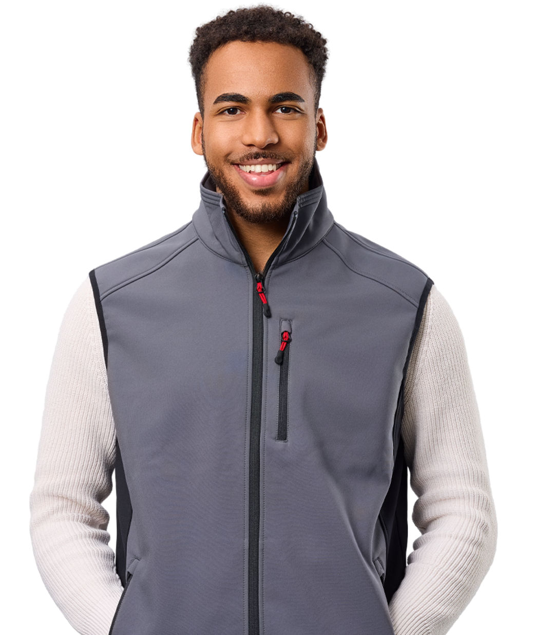 Auszubildender im Bereich Facility Management bei SAUTER in Arbeitskleidung